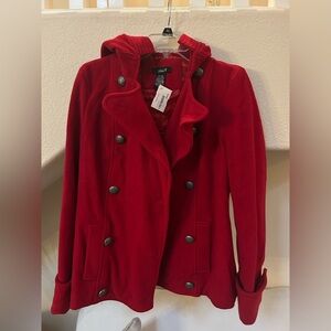 55% Wool - Red Pea Coat